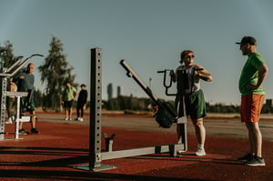 Outdoor gym Low row