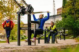 Omnigym outdoor gym in city center