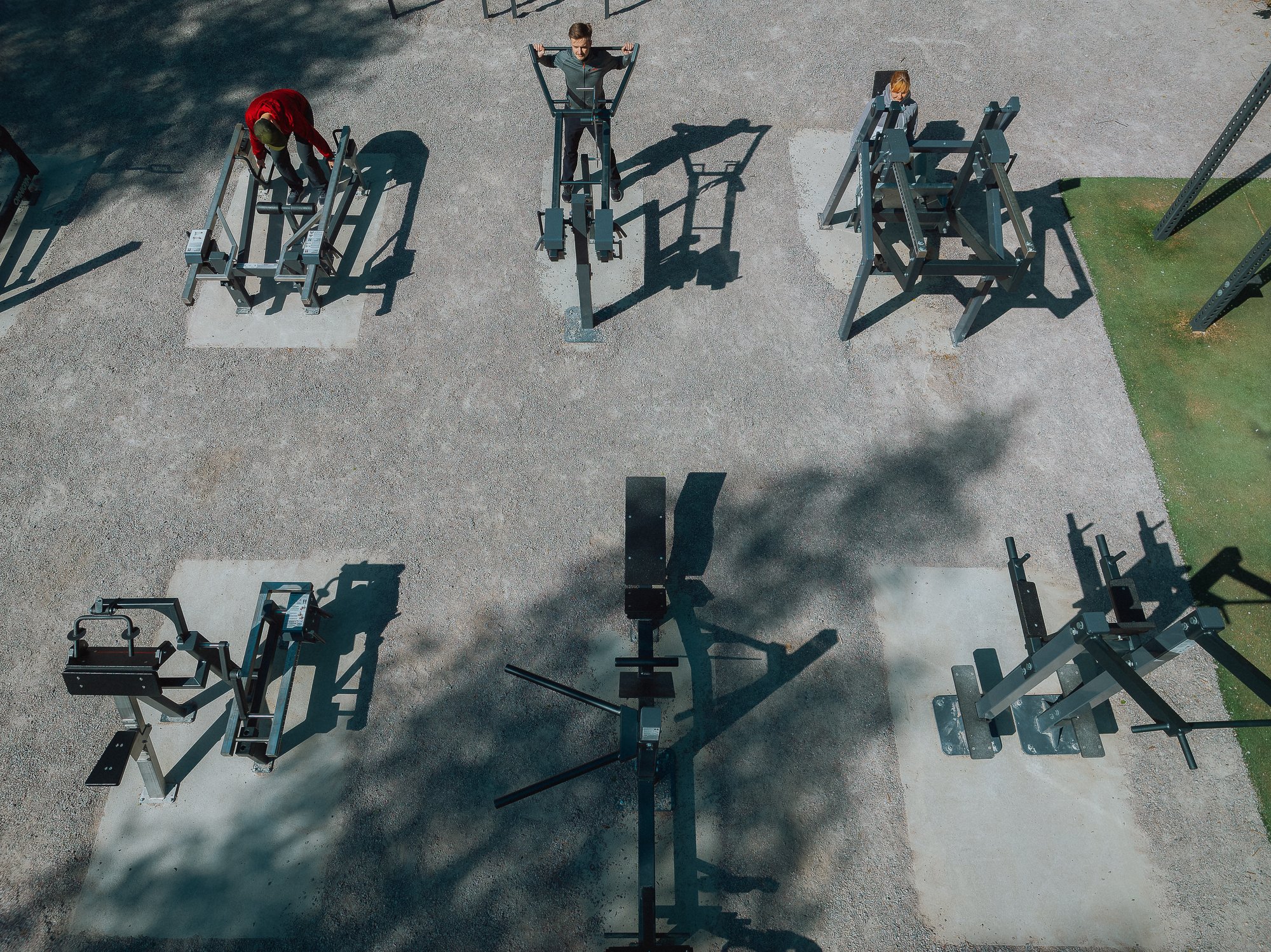 a view of an outdoor gym
