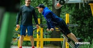 people at Pirkkola outdoor gym