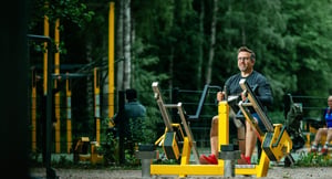 OG22 sittande rodd för utegym, från Omnigym