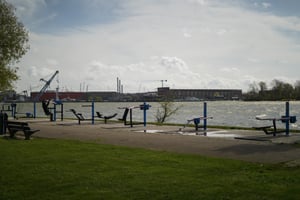 gym by a shore in netherlands