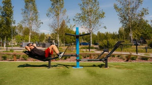 a man working out with Omnigym OGC7 Corerack